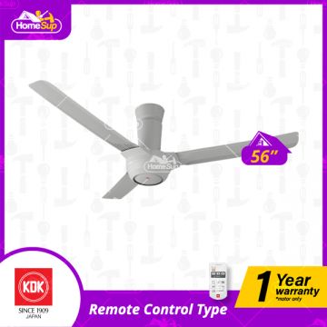 KDK Ceiling Fan K14KF-GY 3 Blades Remote Control Type (56″) - Grey